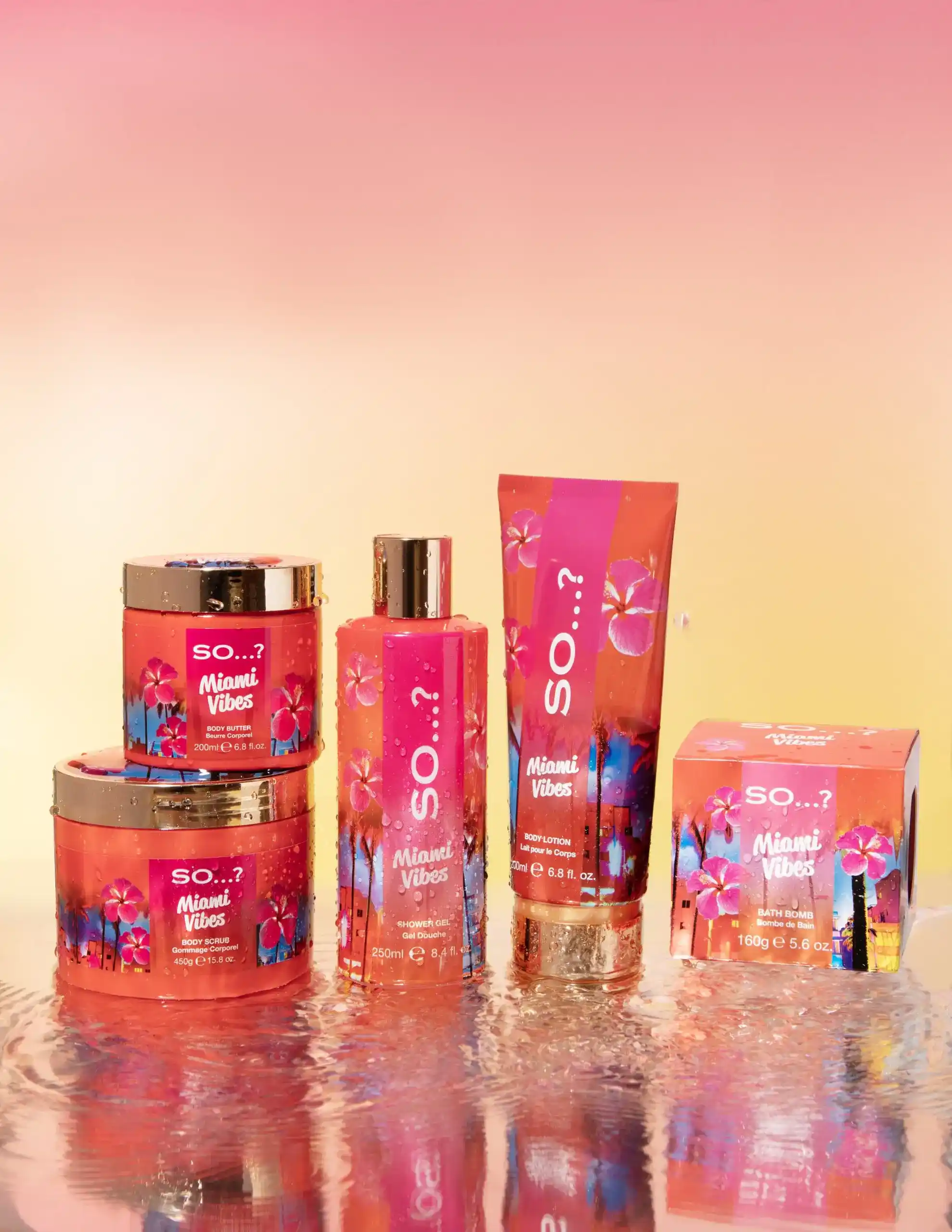 Explore body care packaging design created for So…? Escapes, featuring modern branding and high-impact product visuals.