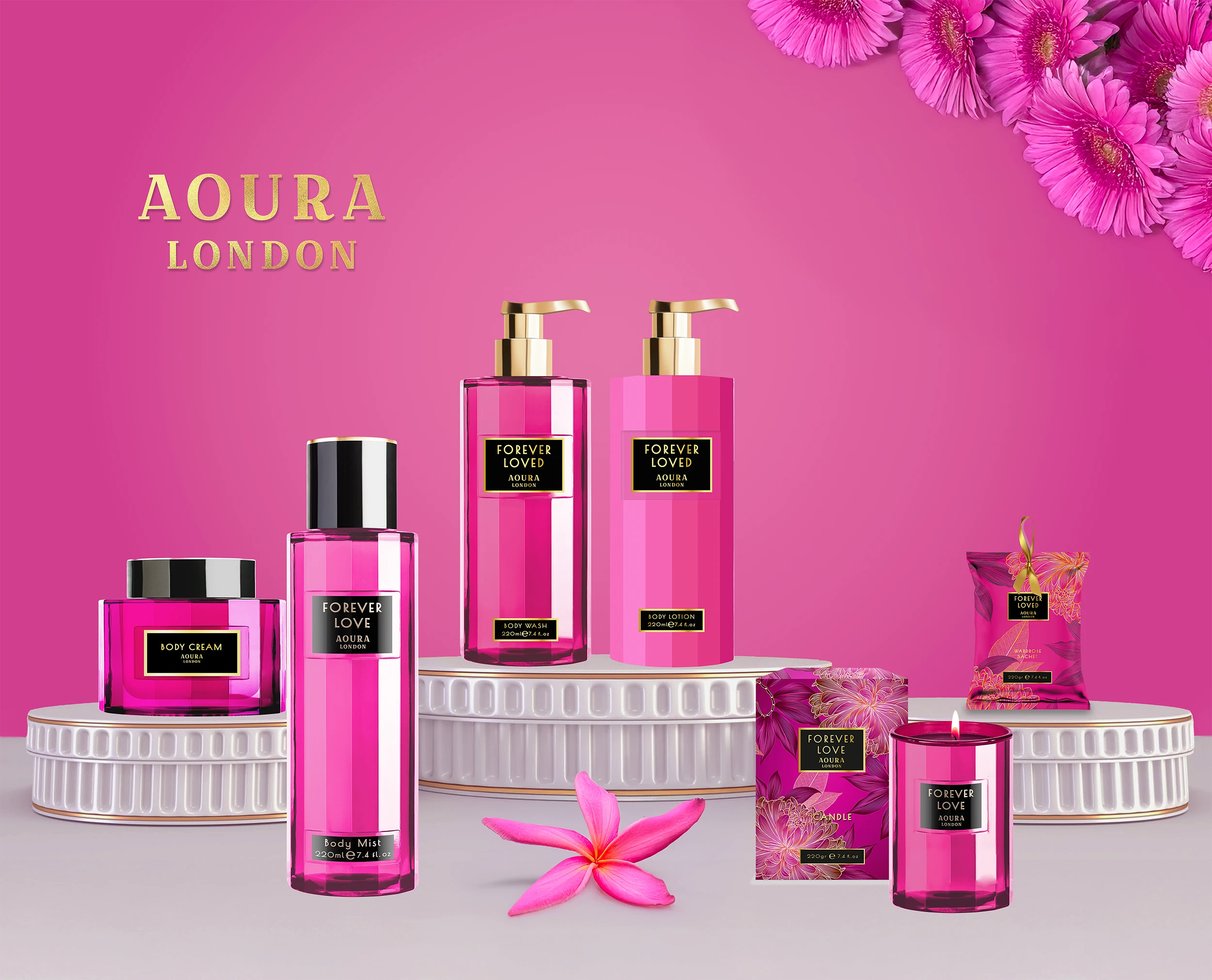 Bath and Body Product Packaging Design | Aura Bath & Body