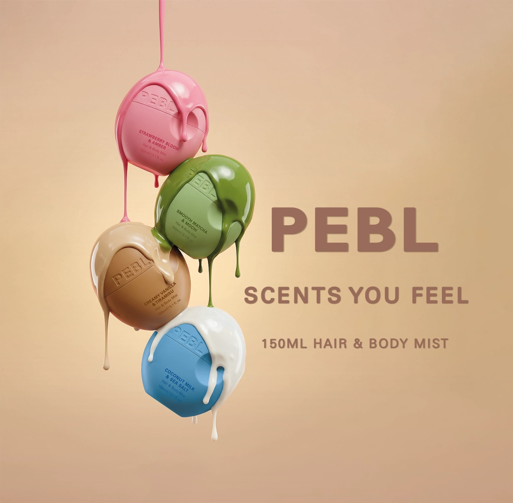 "PEBL scents you feel" main visual