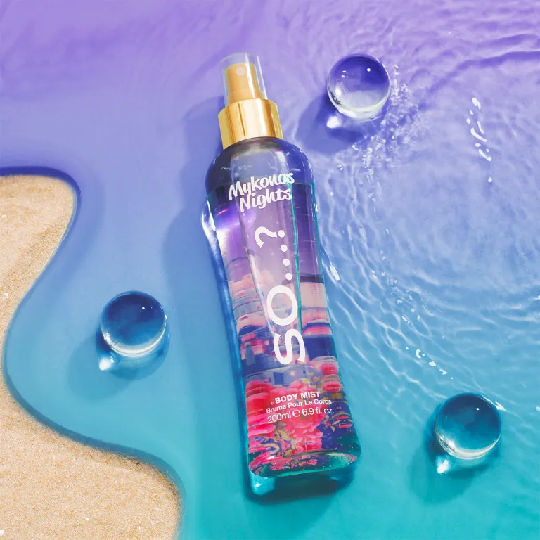 fragrance packaging design Miss So 200ml body mist