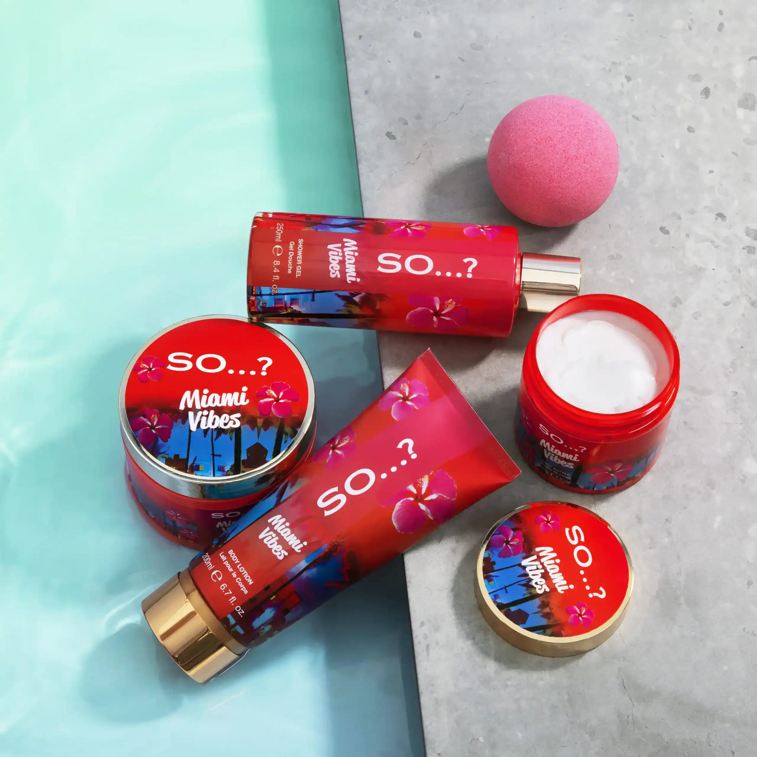 View body care packaging design for So…? Escapes, showcasing branding, packaging, and visual identity work.