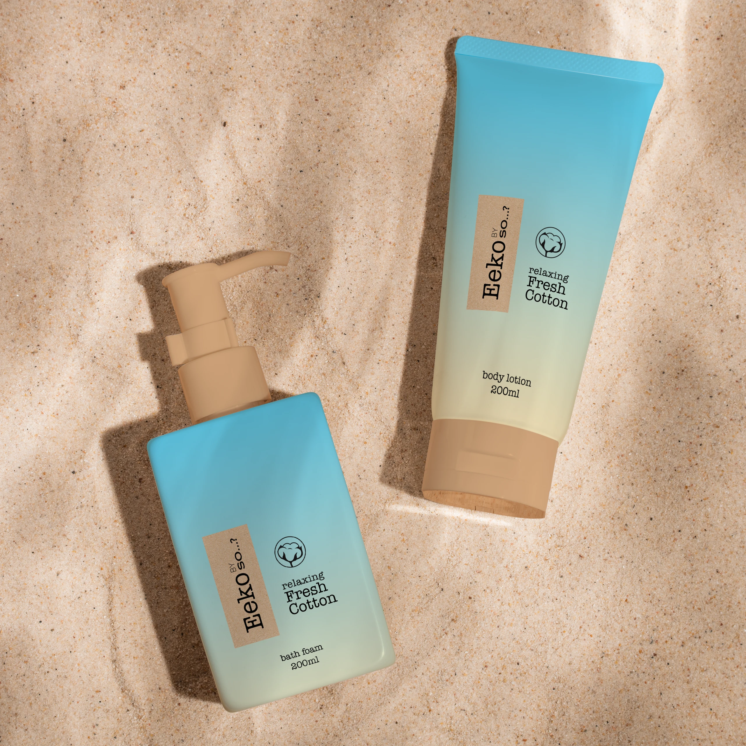 Creative lotion packaging design for skincare brands, including body care branding and label design.