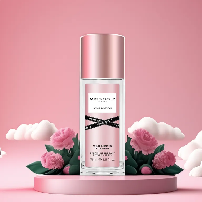 Miss So body lotion packaging visuals