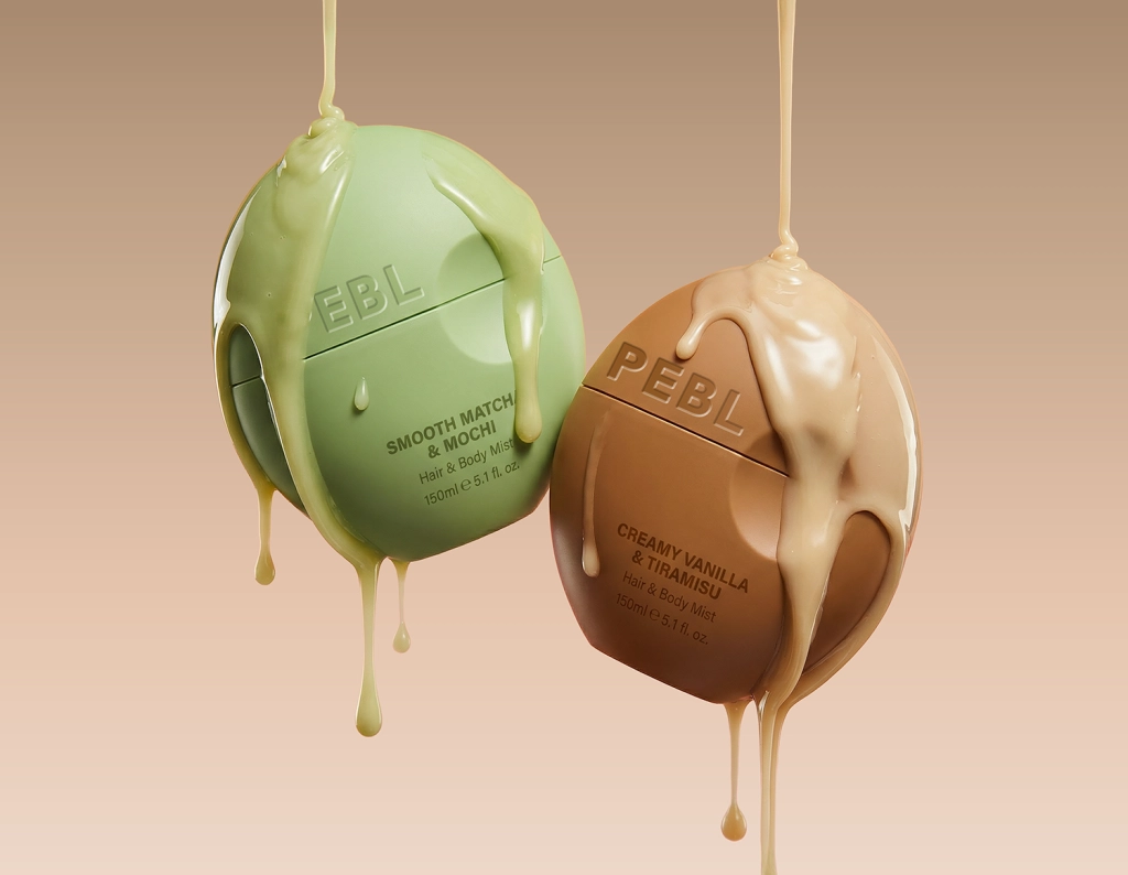 cosmetic brand identity graphics for hair care